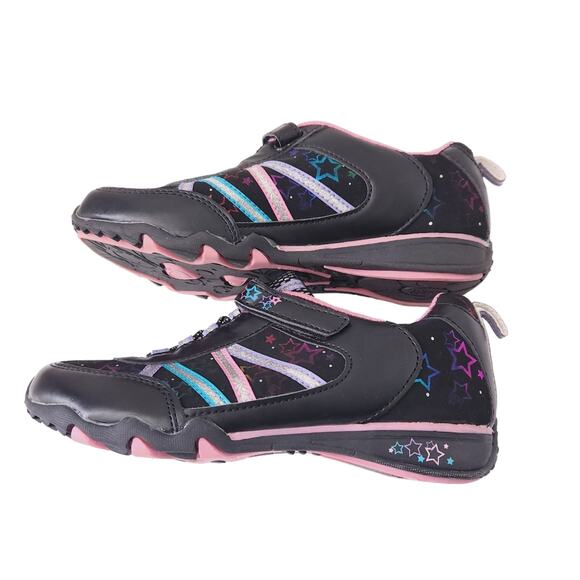 Girls Sneakers Size 4 Danskin Black, Hook and Loop Closure Athletic Shoes - Picture 2 of 7